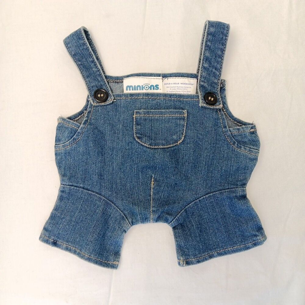 Build a Bear Minions Bob Blue Denim Overalls Movie Edition Outfit 2015 EUC